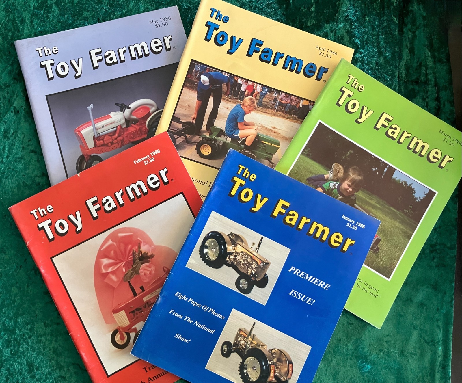Vintage The Toy Farmer Magazine Lot of 6: Sept 1985 + January-May 1986
