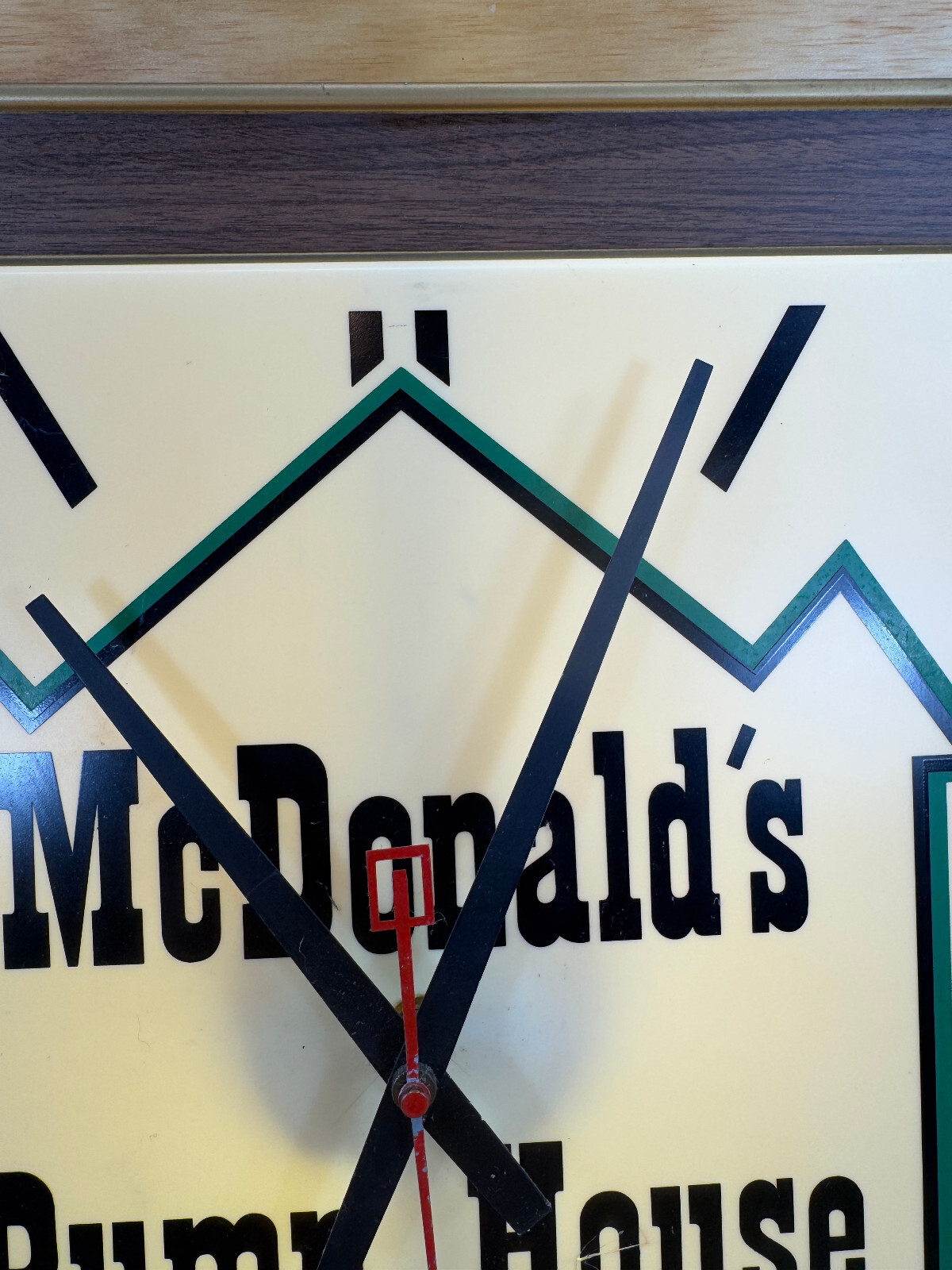 Vtg Plastic Wall Hanging Clock McDonald&rsquo;s Pump House Lights Up WORKING