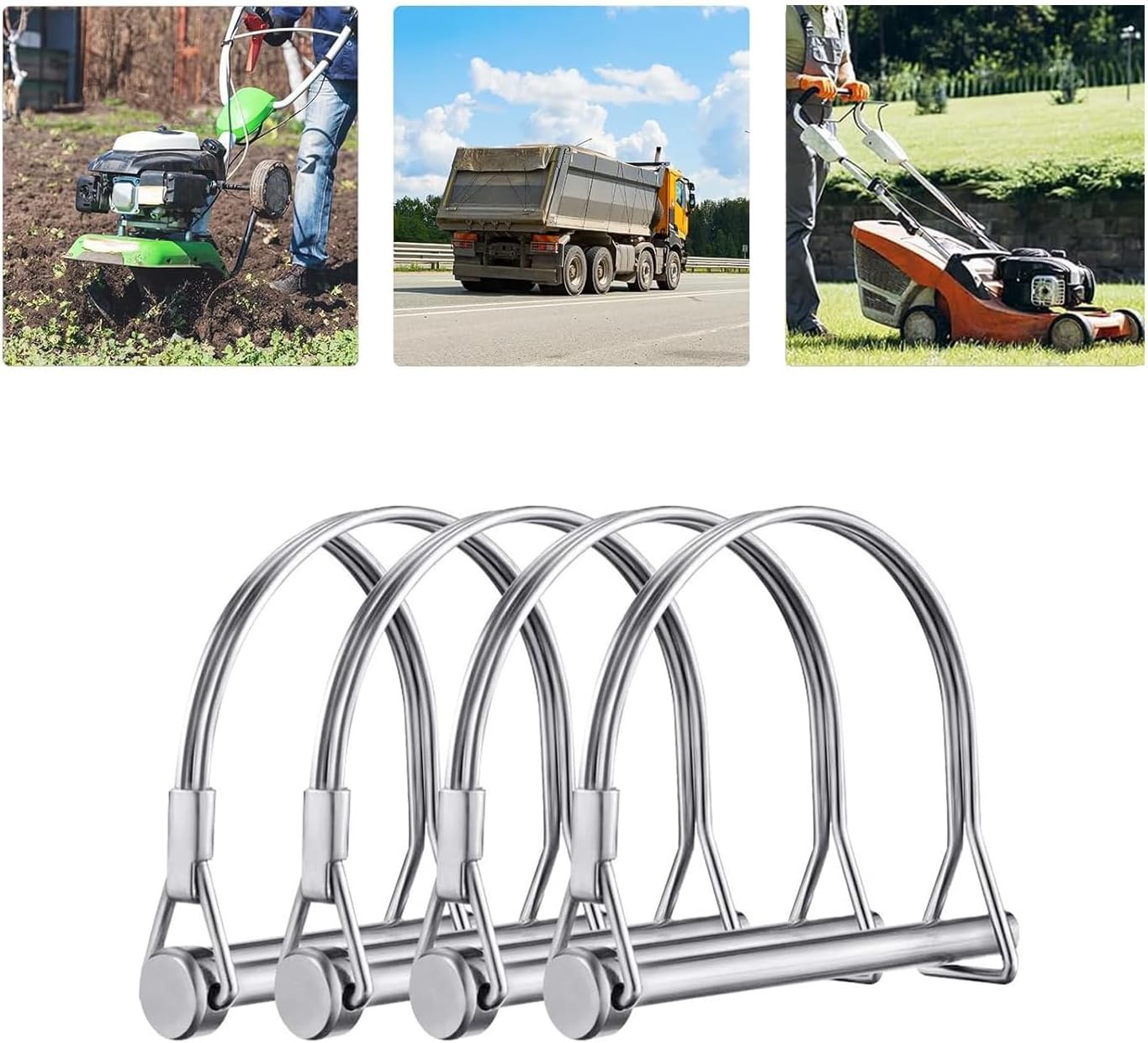 8 Pack Trailer Hitch Pin 1/4 x 4inch Wire Lock Pin Hitch Pin Clip Safety Pin …
