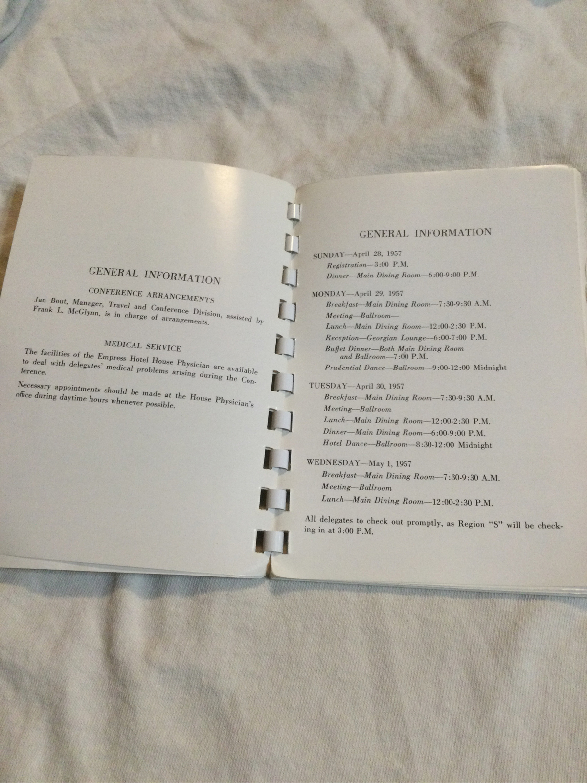 Prudential insurance company￼ 1957 Conference Program Booklet Fantastic! Rare!