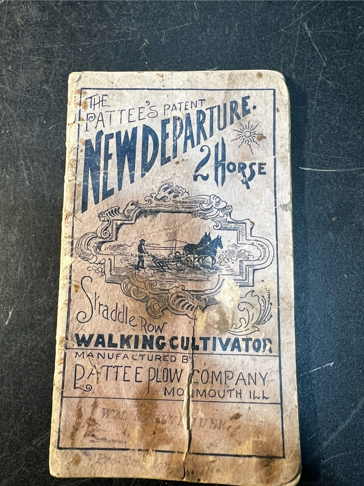 1900-1901 2 Horse Walking Cultivator booklet, PATTEE PLOW Co. Monmouth IL