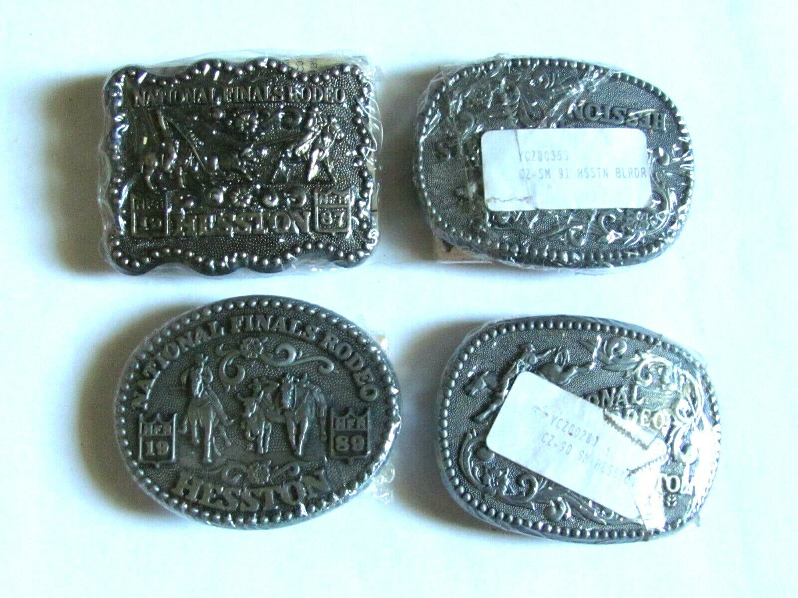 1987 89 90 91 Hesston National Finals Rodeo Youth Farm Belt Buckle
