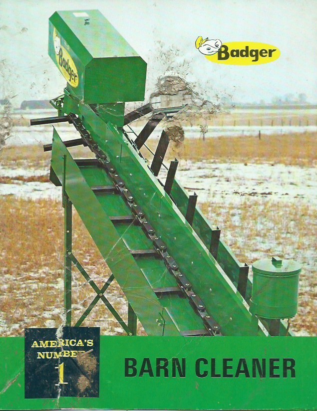 vintage 70&rsquo;s Badger BARN CLEANER 16-pg BOOKLET + FARM INDUSTRY Equipment CATALOG