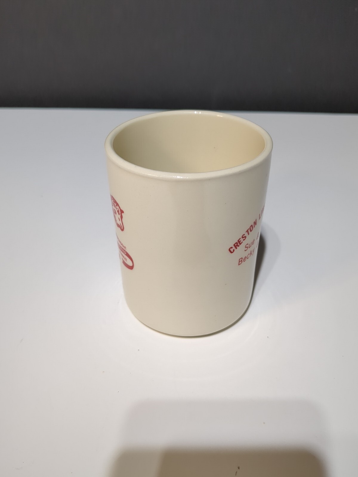 Vintage Coffee Mug Creston Livestock Sales Wayne County Ohio ICS Market