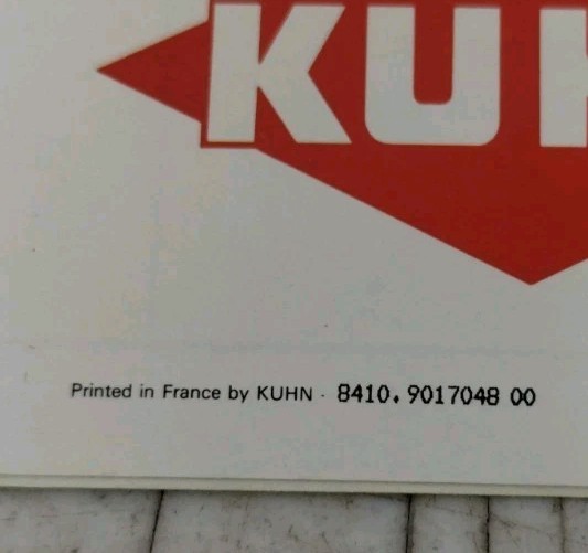 Original Kuhn EL35-80 EL35-92 EL35-105 EL35-117 EL35-130 Tiller Sales Brochure