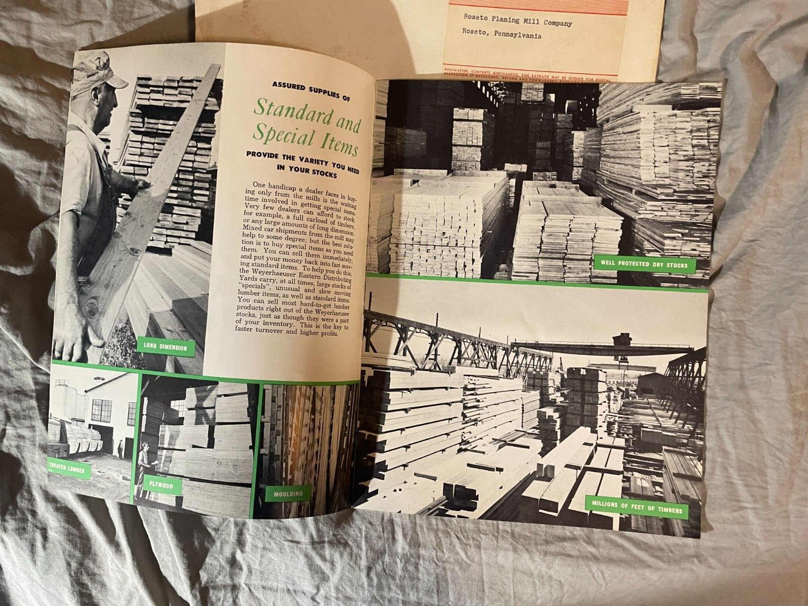 1950&rsquo;s Weyerhaeuser Eastern Distributing Yards Brochure Pamphlet Lumber Vintage