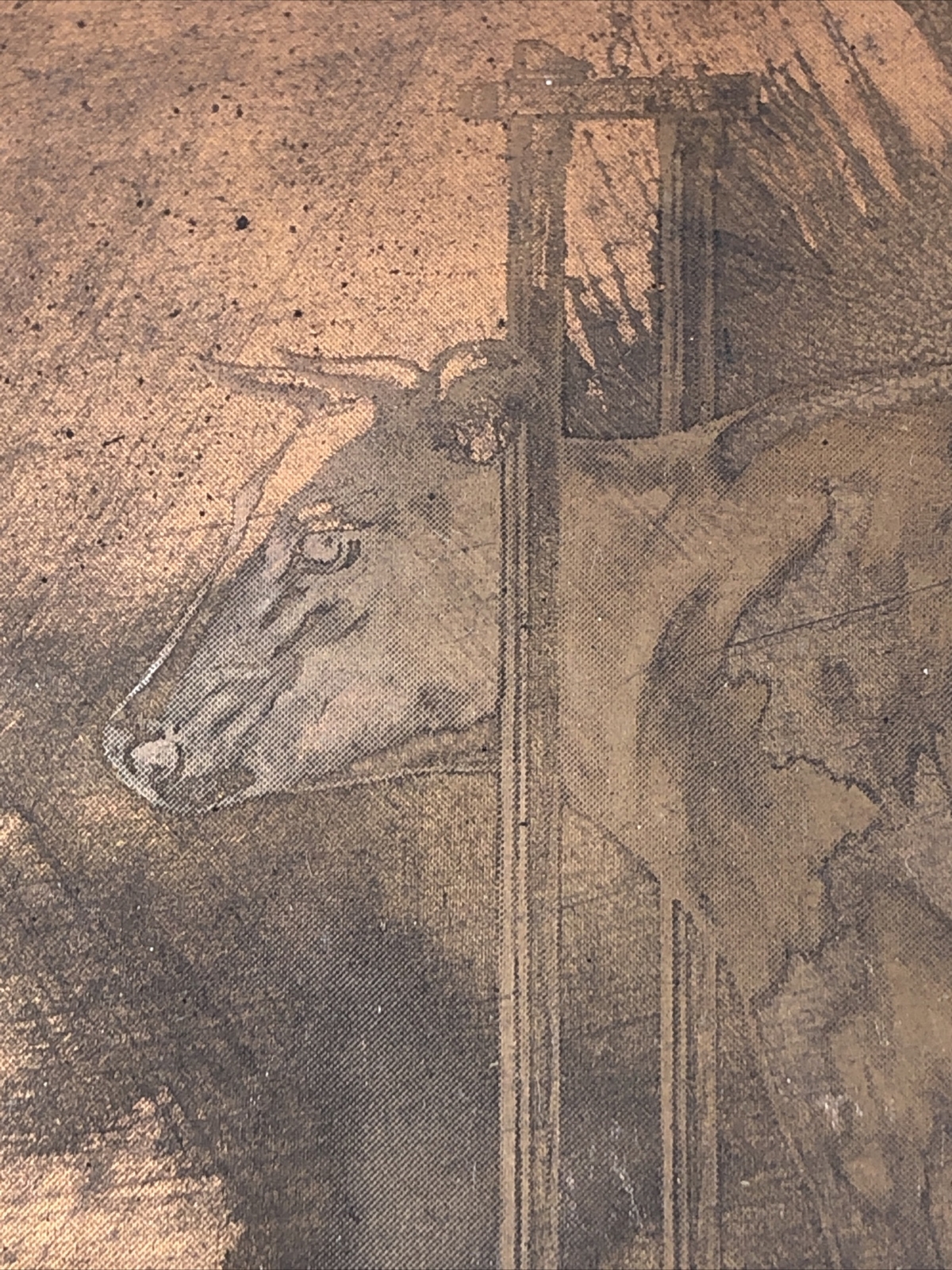 Rare Antique Robertson&rsquo;s Forestville CT Stanchion Cow Copper Plate for BOOKLET