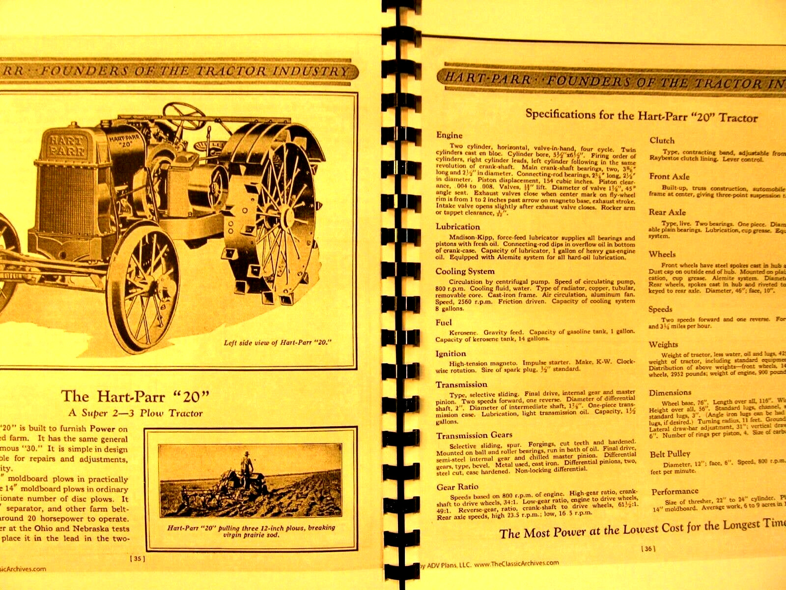 1925 Hart-Parr Sales Manual All of the New Models as well as the old