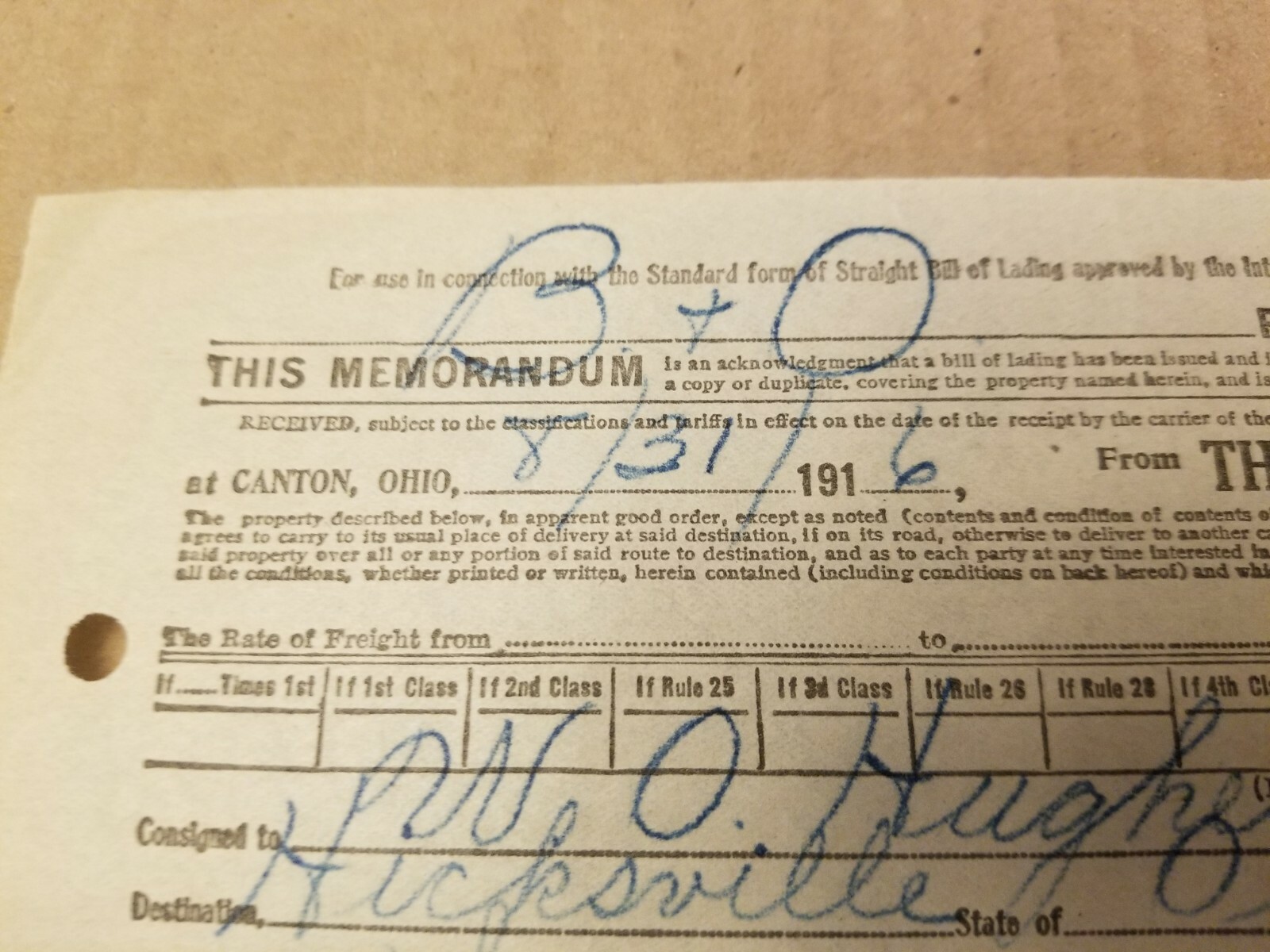 VTG AGRICULTURE ENVELOPE & RECEIPT. 1916. THE BUCHER AND GIBBS PLOW CO.