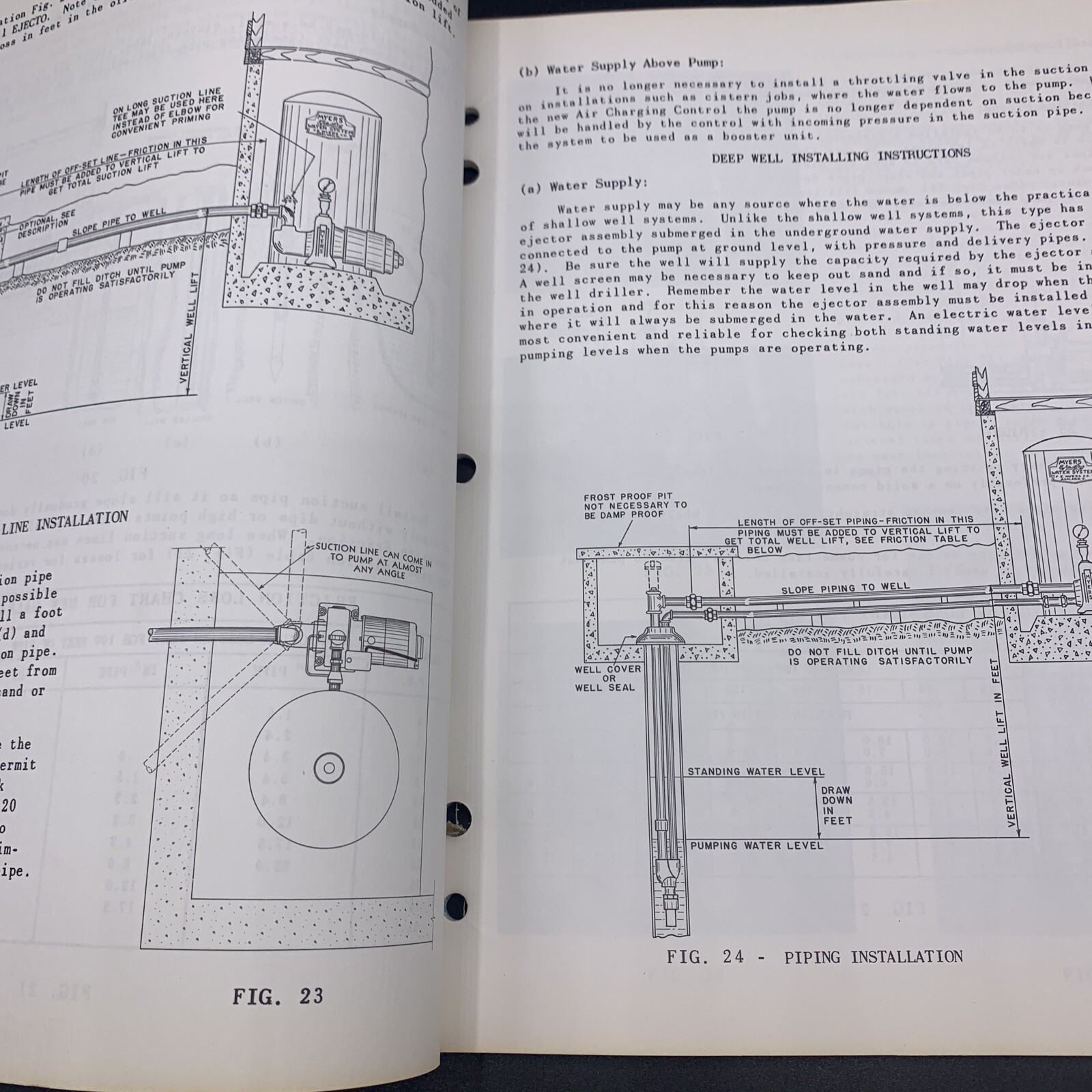 Original 1948 F.E. Myers Installation & Service Pumps Manual EJM-48