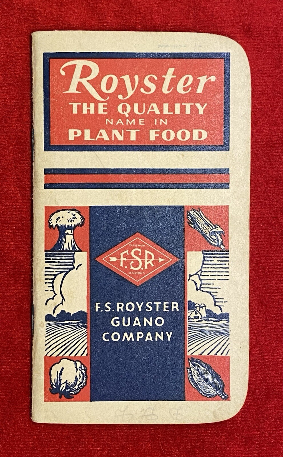 1957 *F. S. ROYSTER GUANO COMPANY* NORFOLK, VIRGINIA CALENDAR NOTE PAD+ENTRIES!