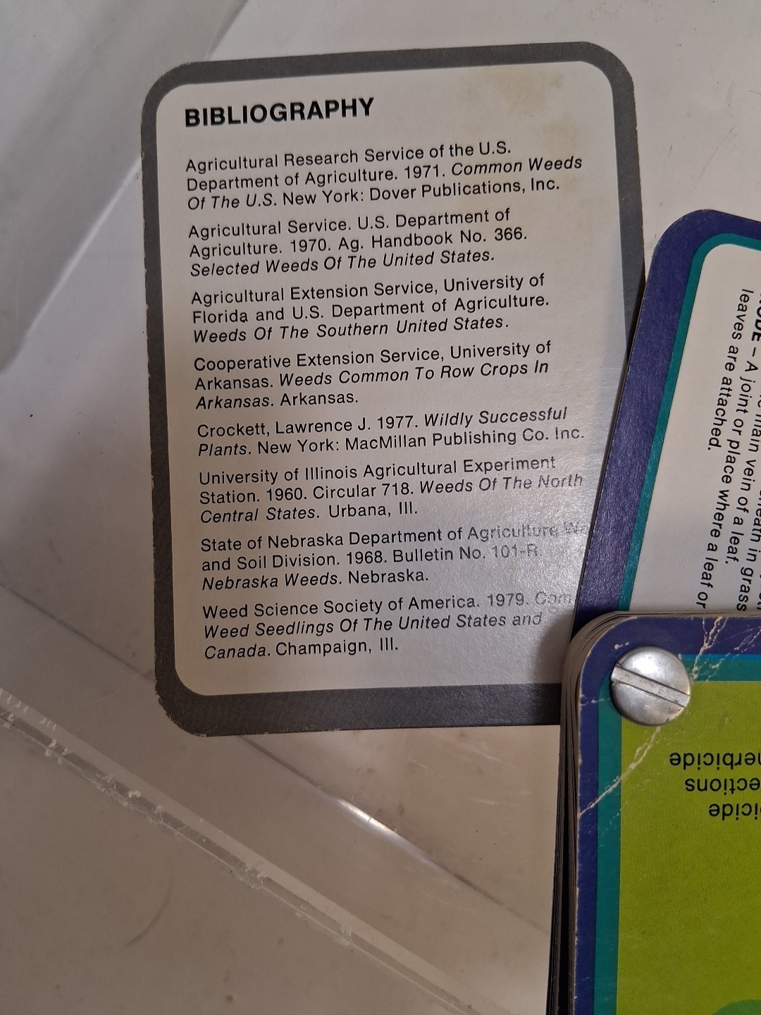 Vintage Rohm & Haas blazer Herbicide Weed Identification Guide Cards Look Read
