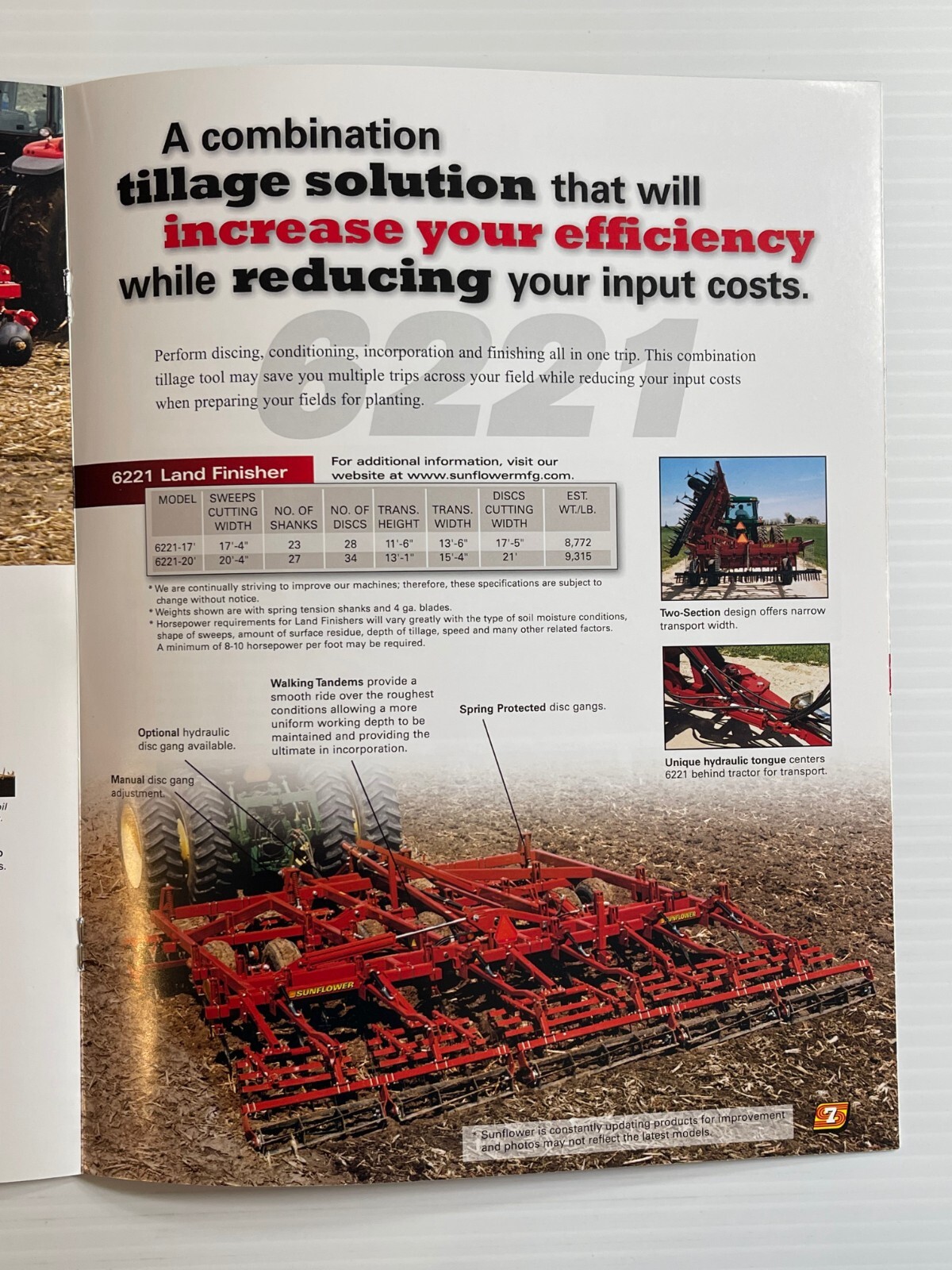 Sunflower – Seedbed Preparation Tools – Sales Brochure *Original Brochure* 2008