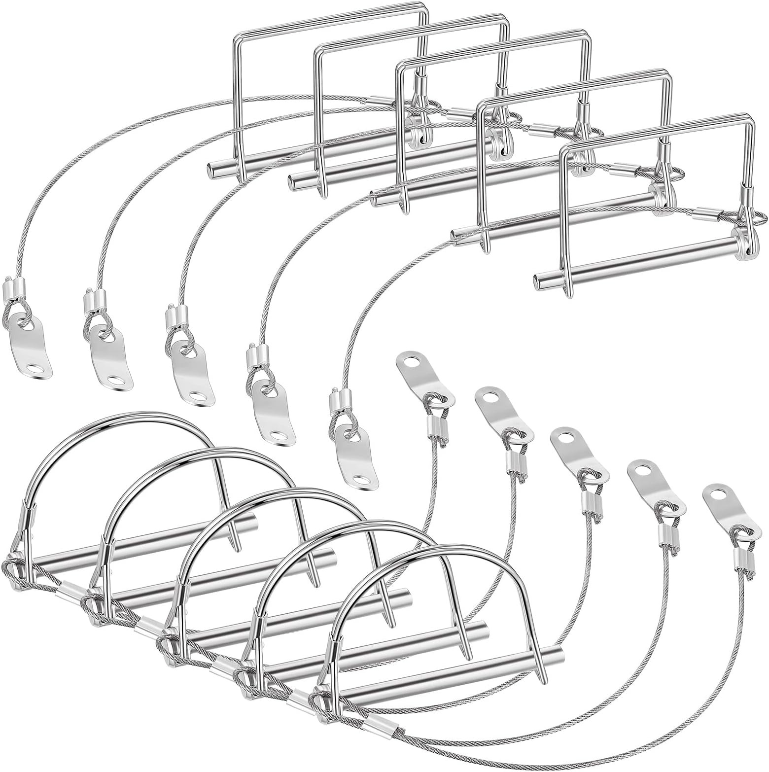 Umigy 10 Pcs Trailer Coupler Pin with Steel Quick Release Ring, 2-3/4&Prime; x 1/4&Prime;…