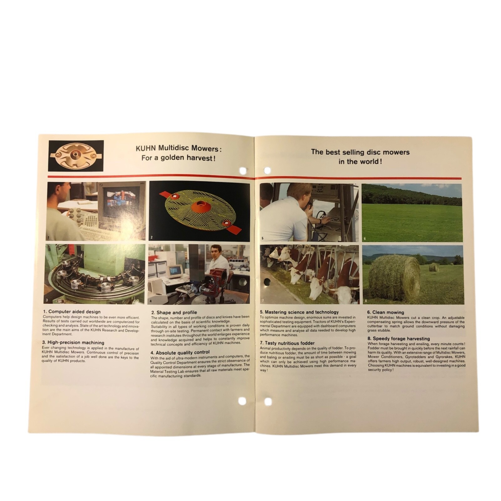Kuhn GMD Multidisc Mowers Dealer Sales Advertising Brochure