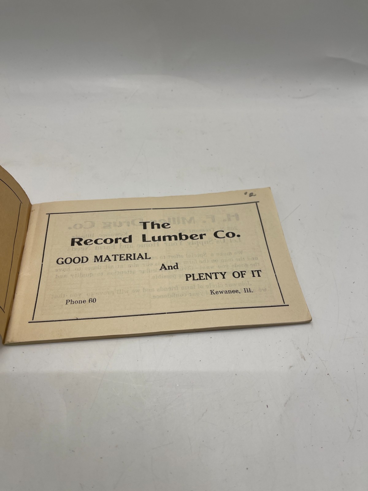 Antique 1927 Farmers Record & Account Book Kewanee State Bank Illinois Dow Print