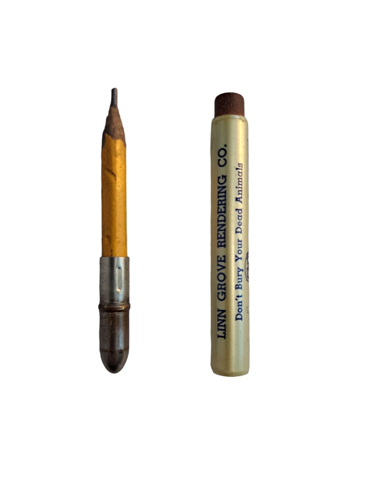 Linn Grove Rendering Co IA Dont Bury Your Dead Animals Bullet Pencil Advertising