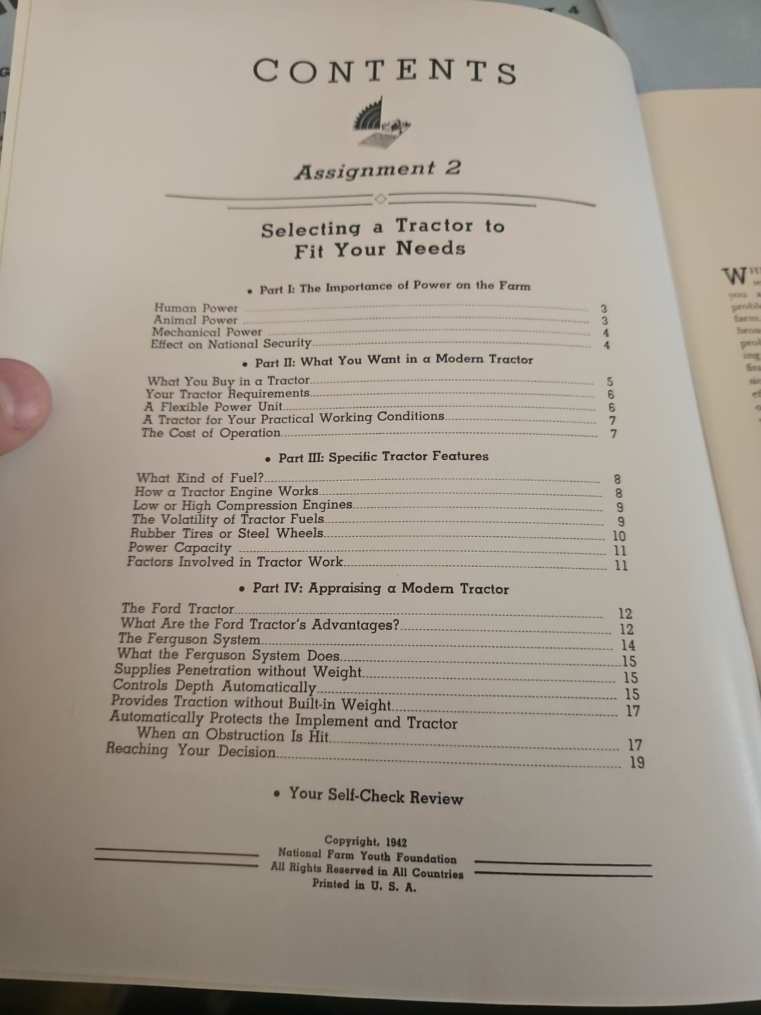 Set Of 5 Modern Farm Machinery Assignment 1-5 National Farm Youth 1941 Vintage