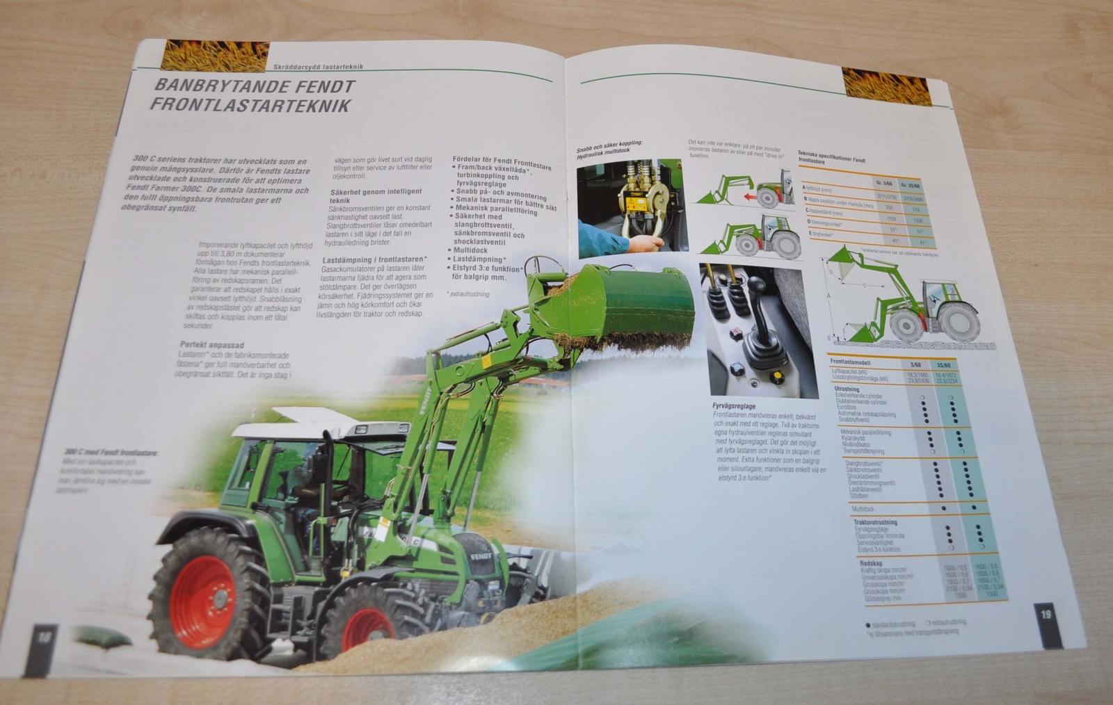 Fendt 307 308 309 Farmer Tractor Agricultural Brochure Prospekt Sweden
