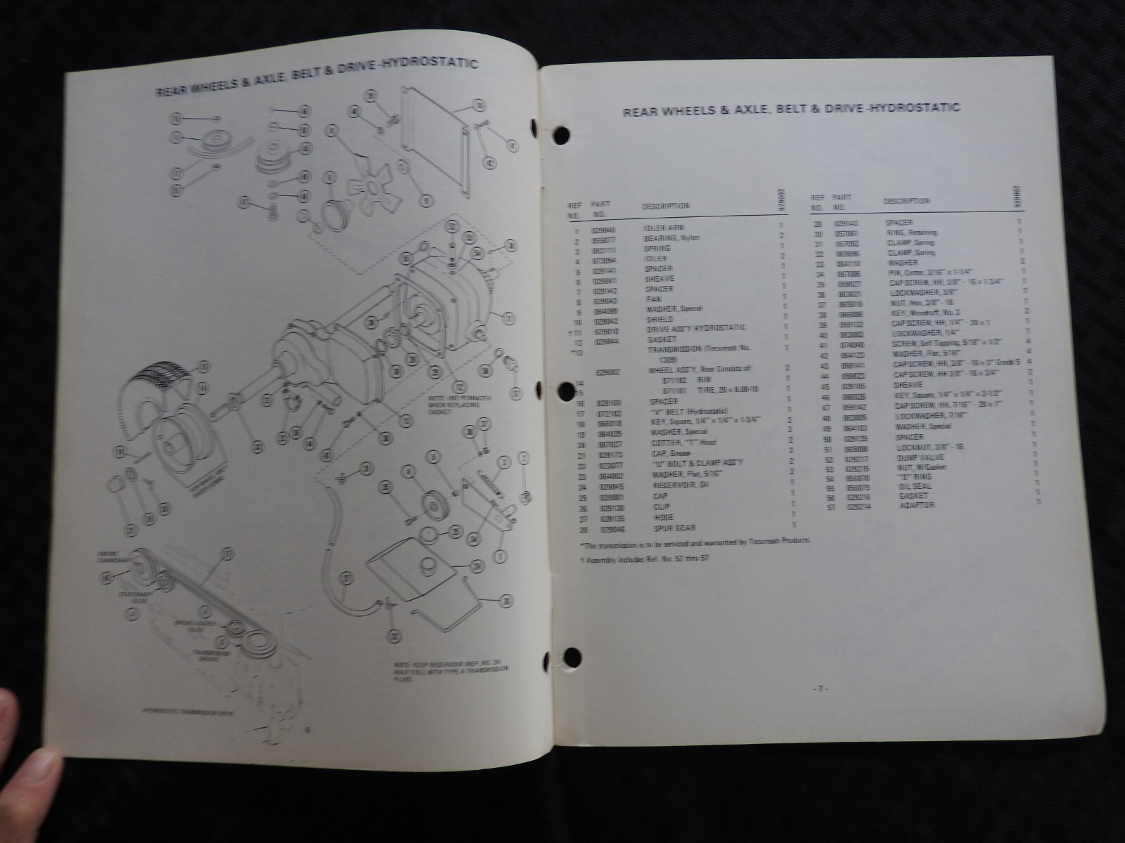 1973-75 ARIENS 8hp Gear & Hydro 829001 929001 929002 TRACTOR PART CATALOG MANUAL
