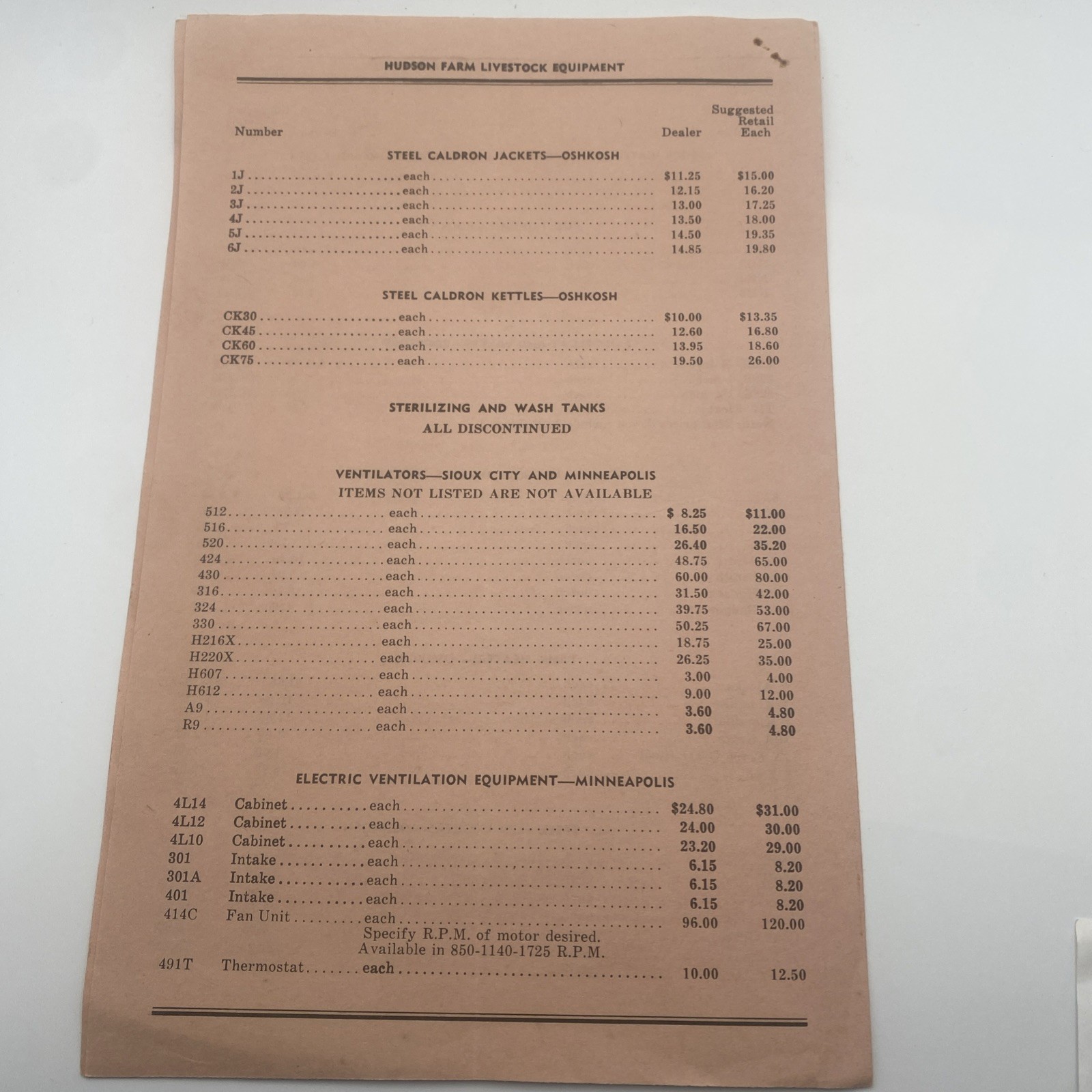 Vintage 1947 Hudson Farm Livestock Equipment Sales Brochure Agriculture Ad F44