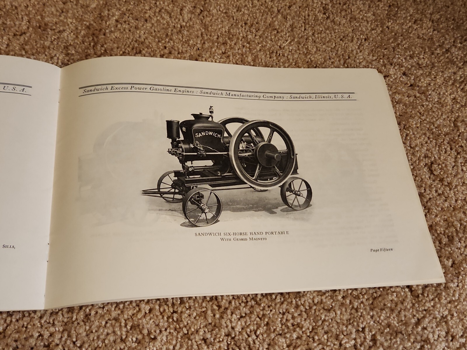 Sandwich Gasoline Hit Miss Engines Catalog Reprint