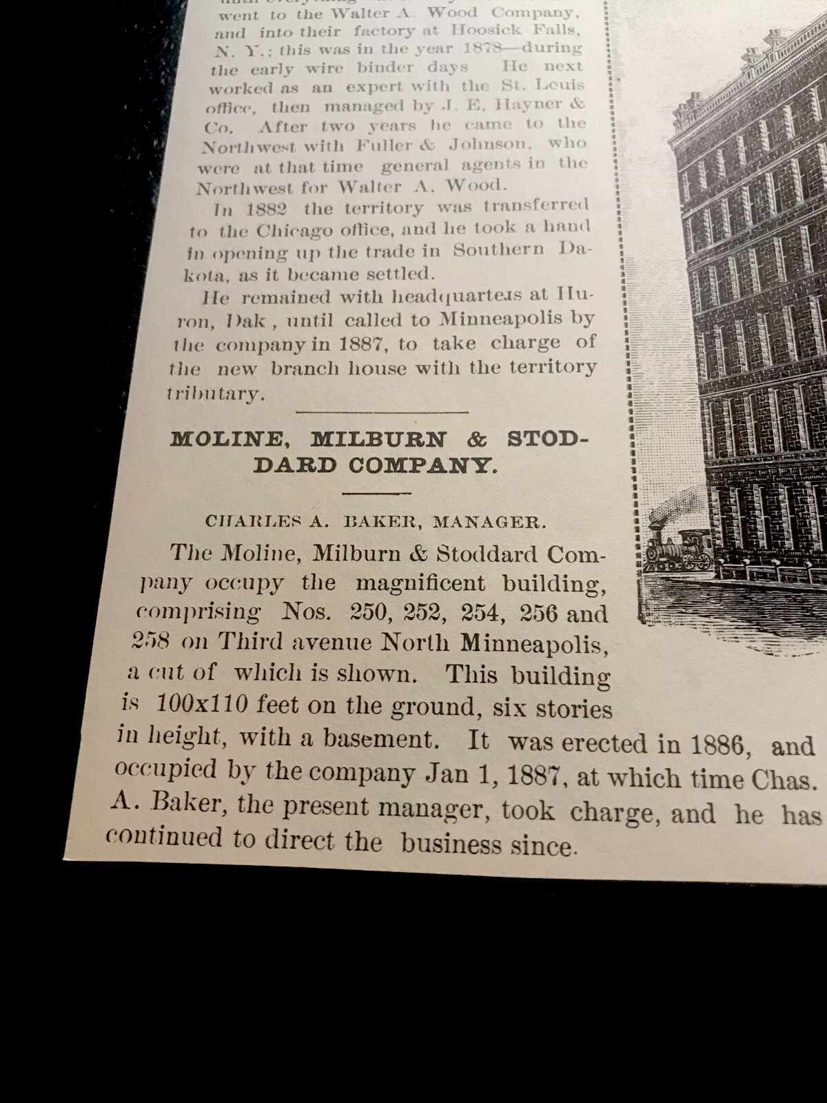 1889 Moline – Milburn & Stoddard Farm Advertising – Minneapolis Plows Wagons