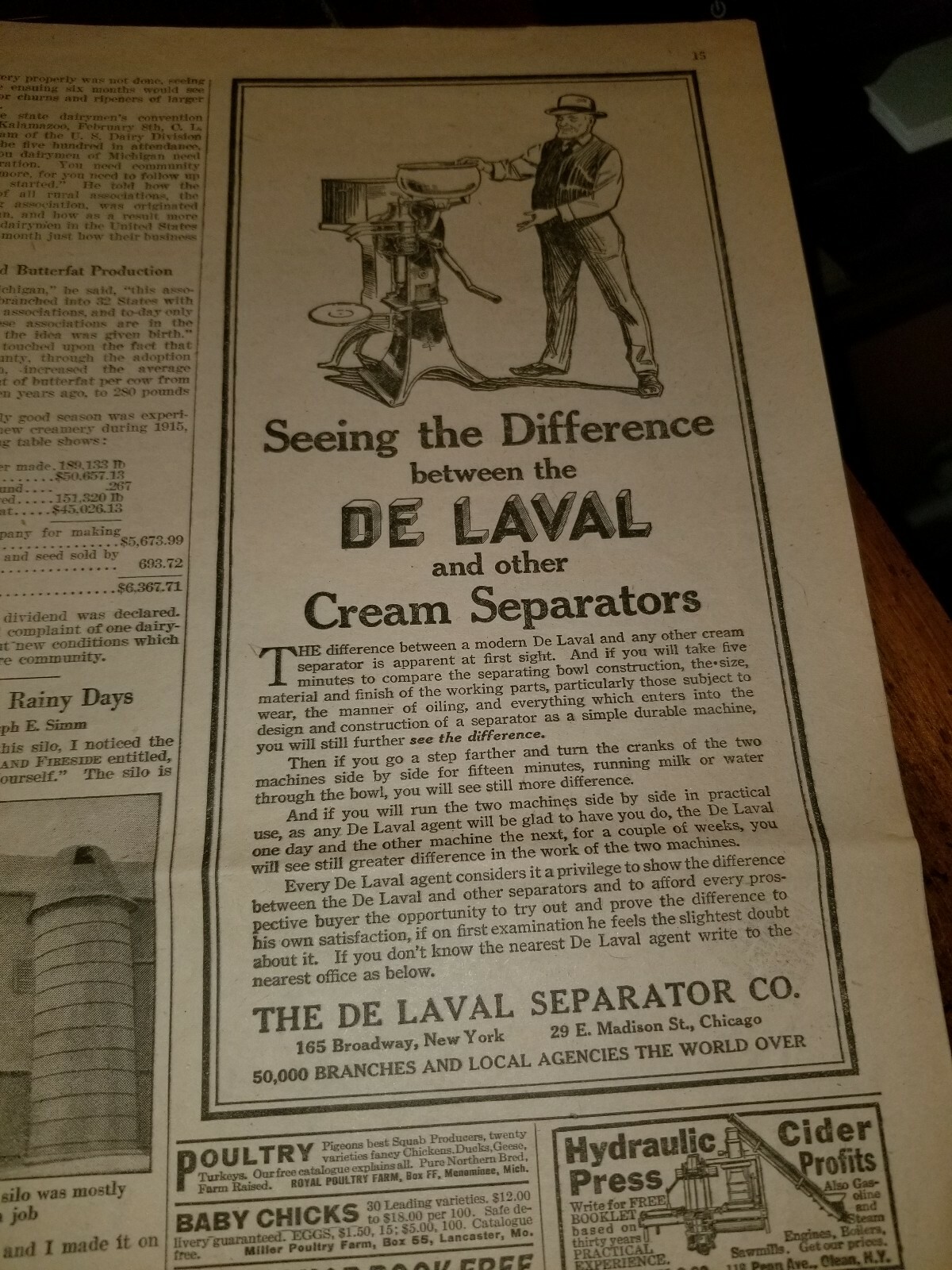 FARM and FIRESIDE The National Farm Paper 1916 Ram Head Birch Motors Da Laval
