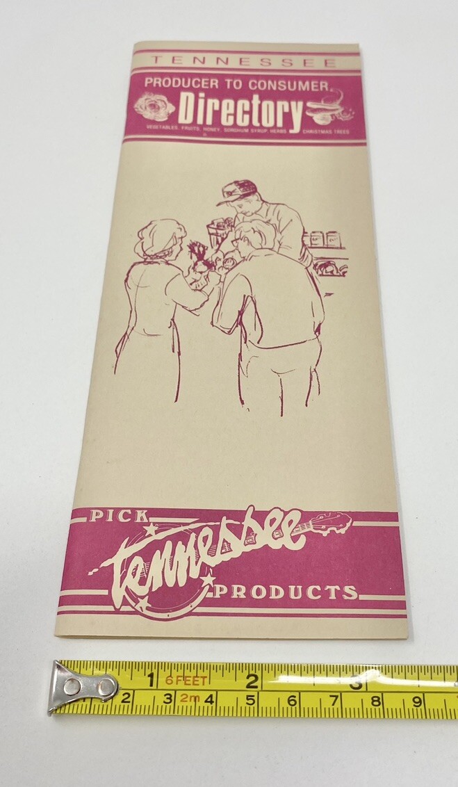 Vintage Tennessee Farm Produce Directory Department Of Agriculture Fruits Vegies
