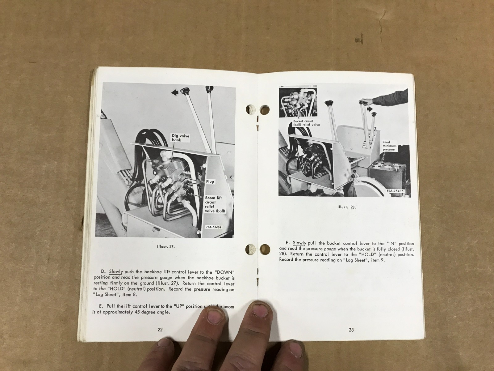 Vintage Blue Ribbon Serviceman&rsquo;s Handbook- Testing Hydraulic Systems On Backhoes