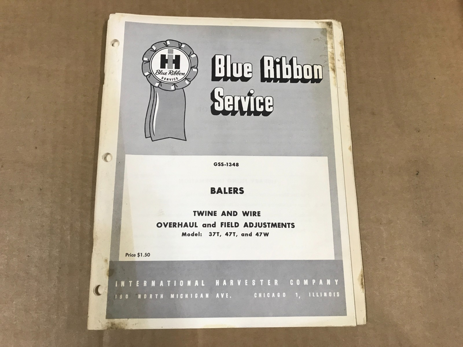 Vintage Blue Ribbon Service –