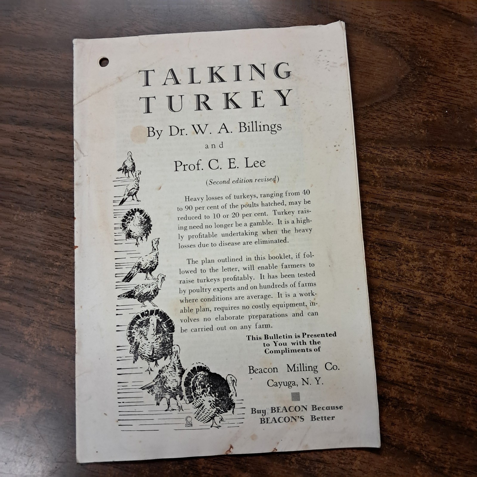 Vintage 1929 Turkey World Show Book & Talking Turkey Beacon Milling Co. N.Y.