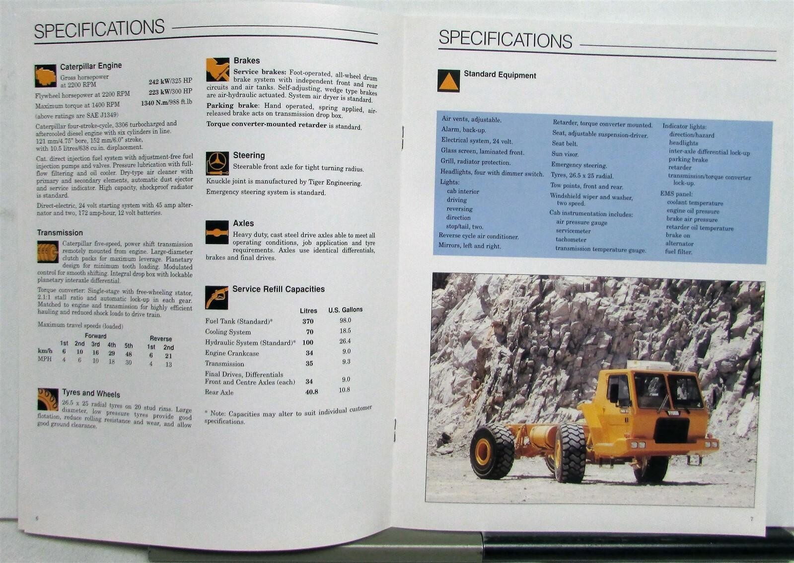 1990s Tiger TMV 60 Multipurpose Vehicle Specs Construction Brochure AUSTRALIAN