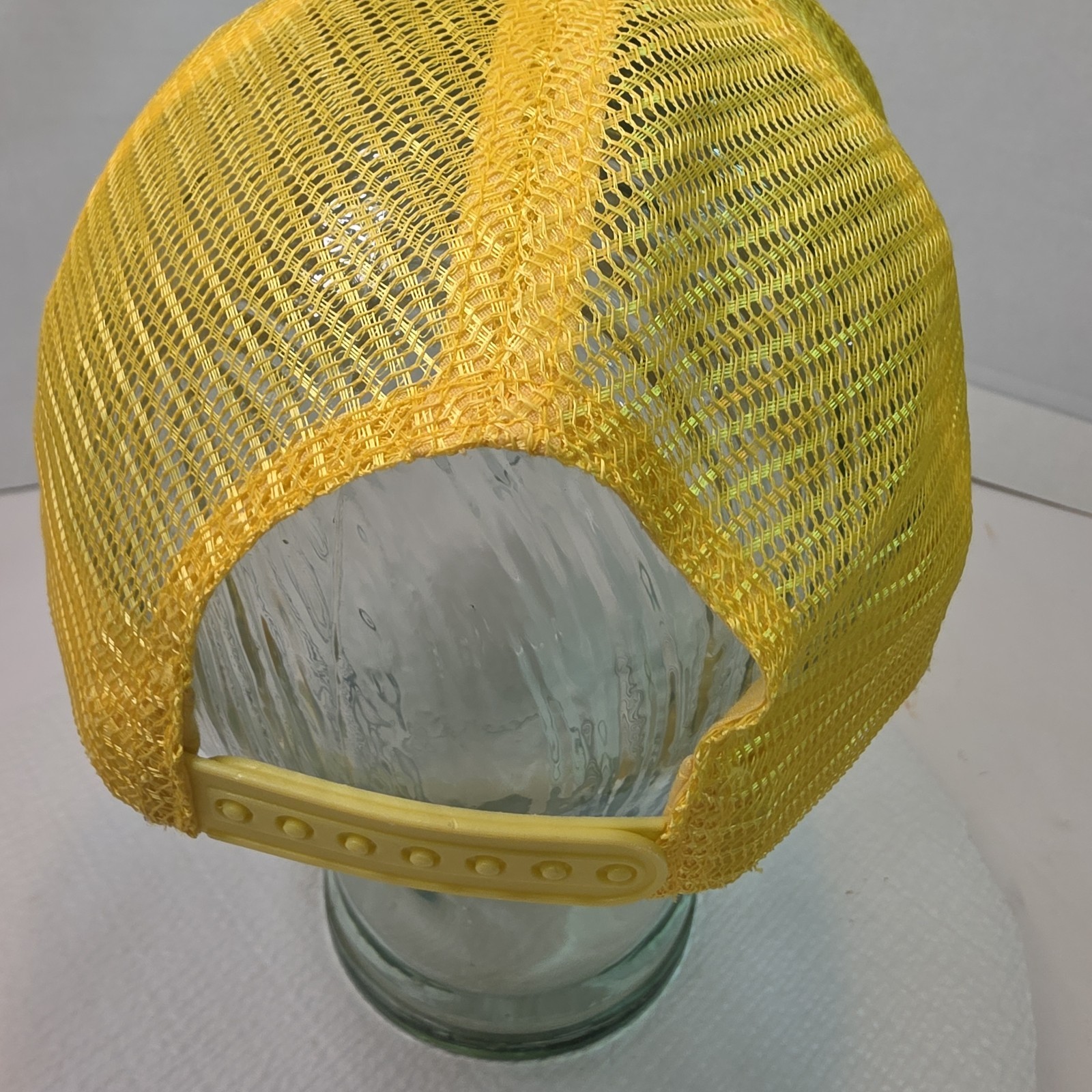 Green/yellow John Deere baseball cap hat knit front mesh back.. Corduroy Snapbac