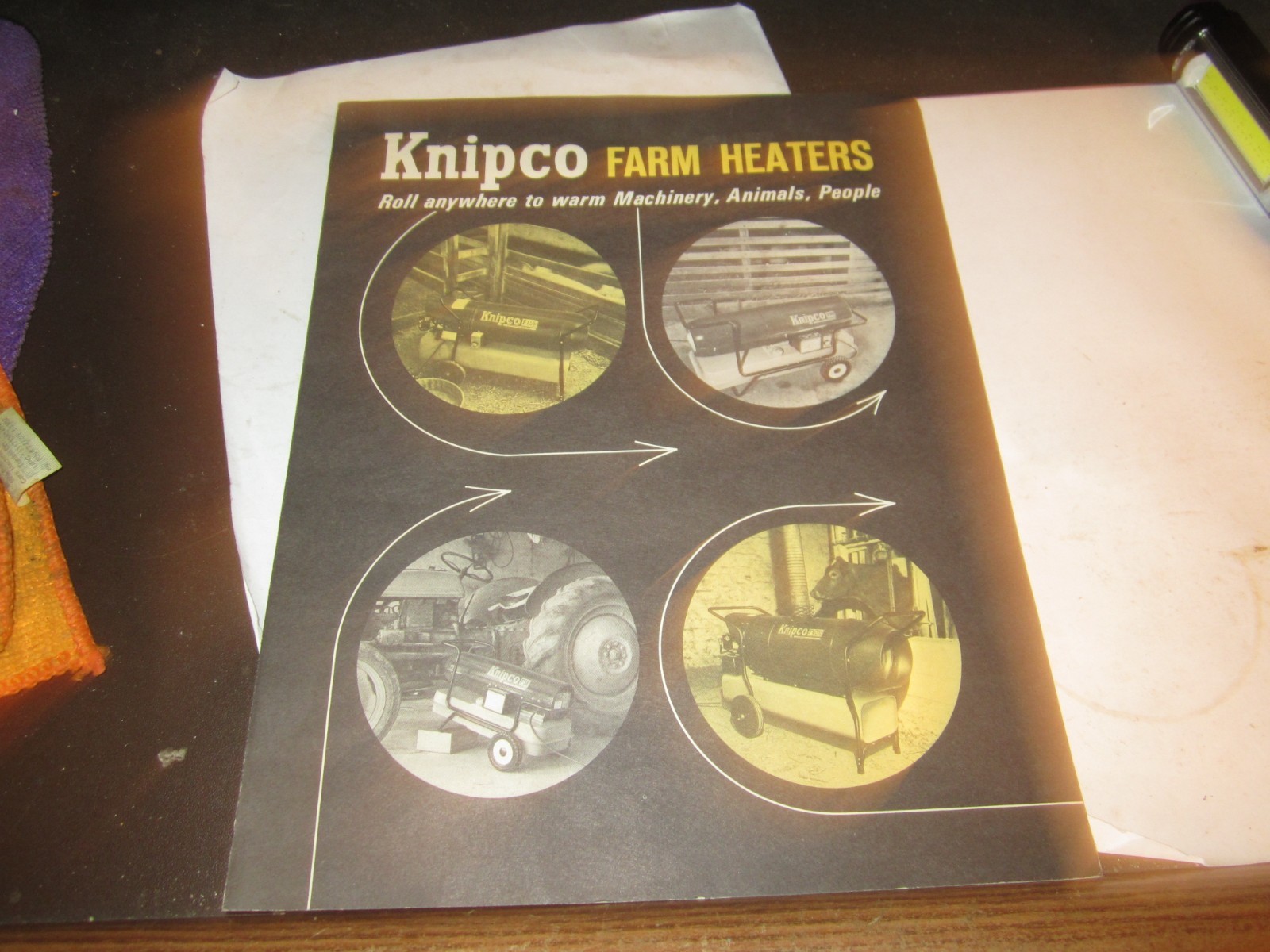 VTG 1965 Knipco Farm Heaters Roll Anywhere To Warm Machinery Animals Brochure