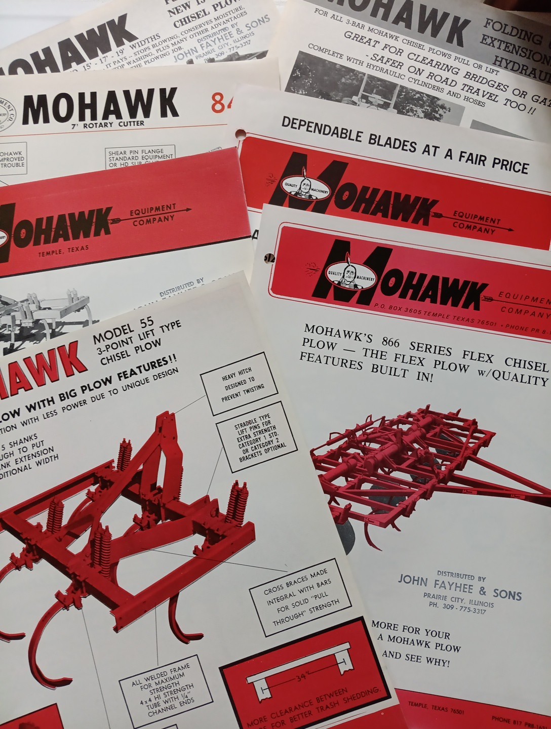 6 Mohawk Implements Spec Sheets Brochures Vintage Farming Advertising