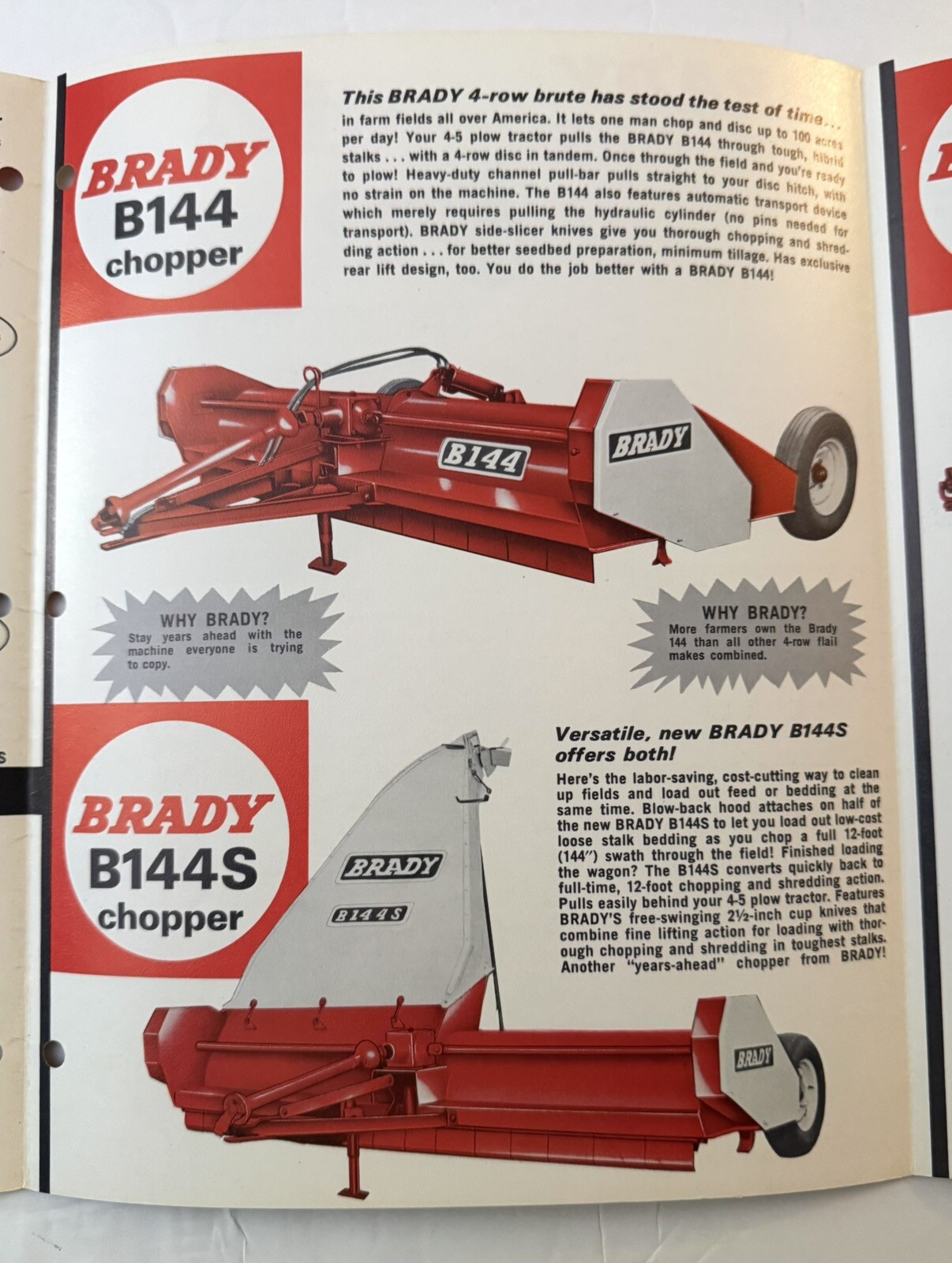 Vintage 1987 Farm Equipment Fox Brady Multi Crop Choppers Dealer Sales Brochures