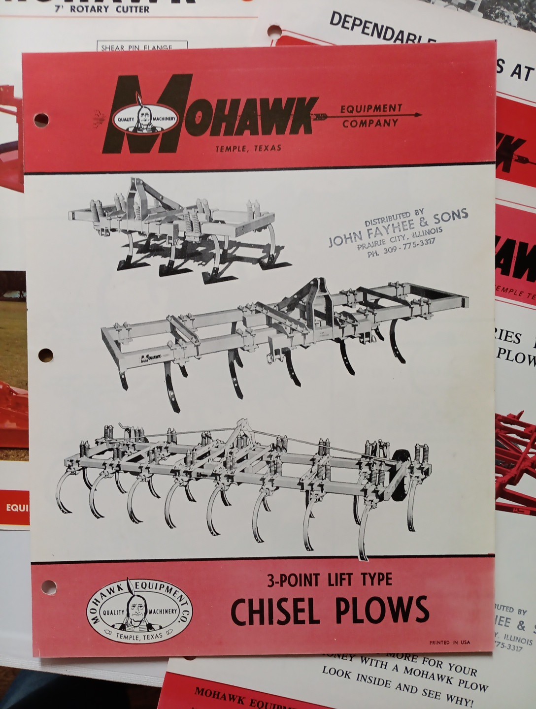 6 Mohawk Implements Spec Sheets Brochures Vintage Farming Advertising