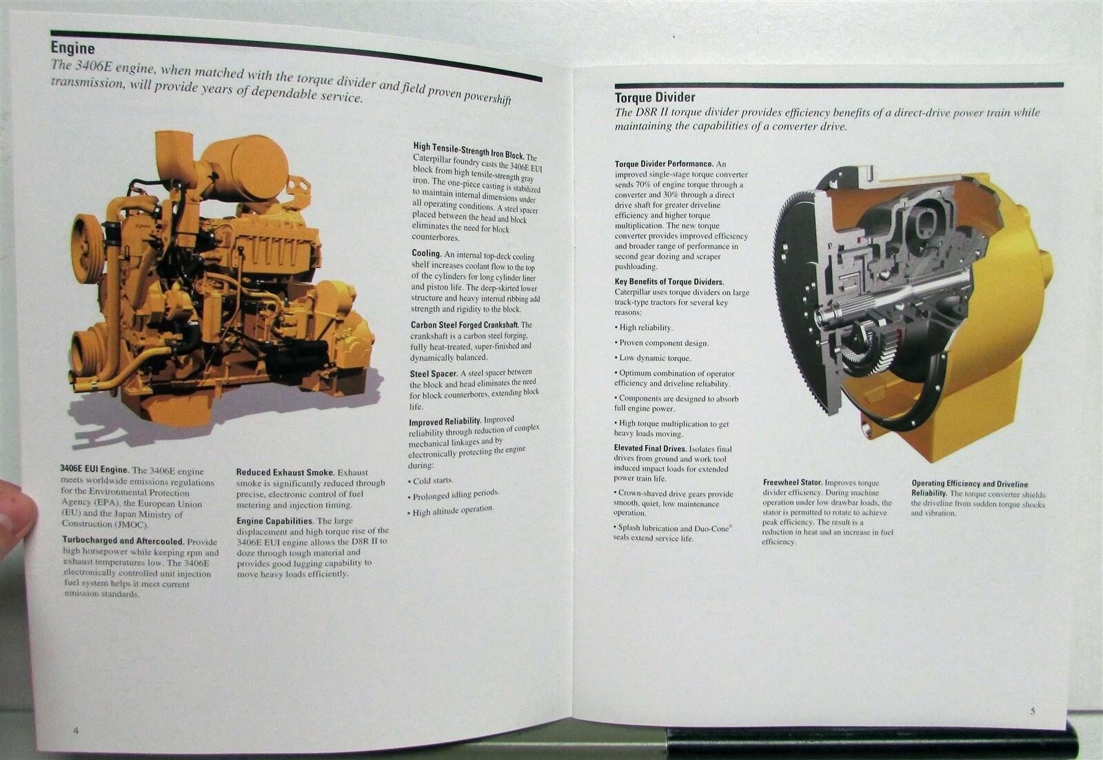 2001 Caterpillar D8R Series II Track Type Tractor Construction Sales Brochure
