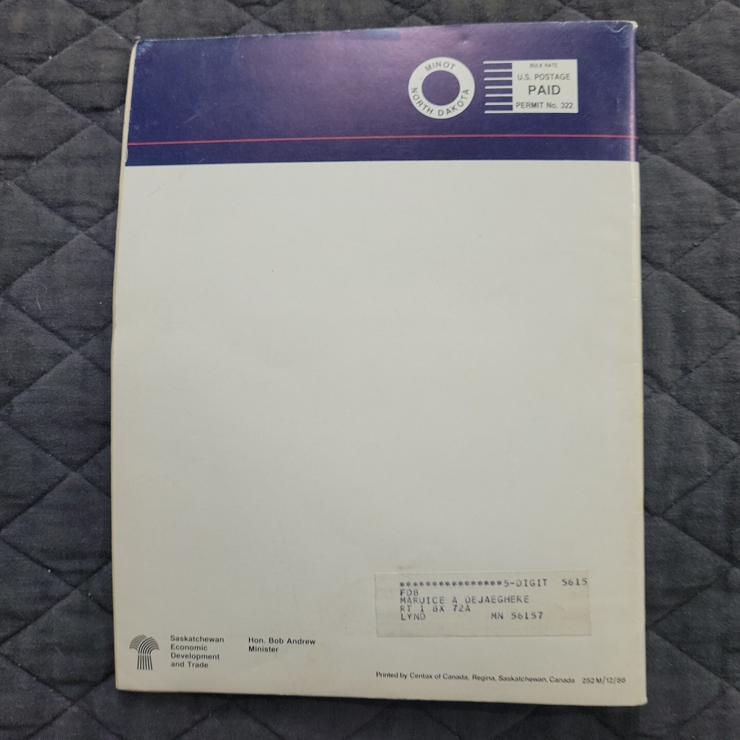 1987 Saskatchewan CANADA Implement Buyer&rsquo;s Guide Brochure Catalog AGRICULTURAL