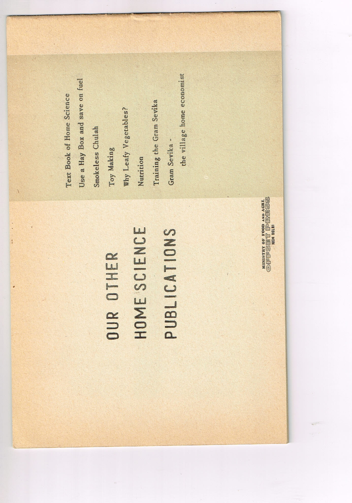 Vintage 1960s Farm Brochure India New Delhi Mals Ready in an Hour