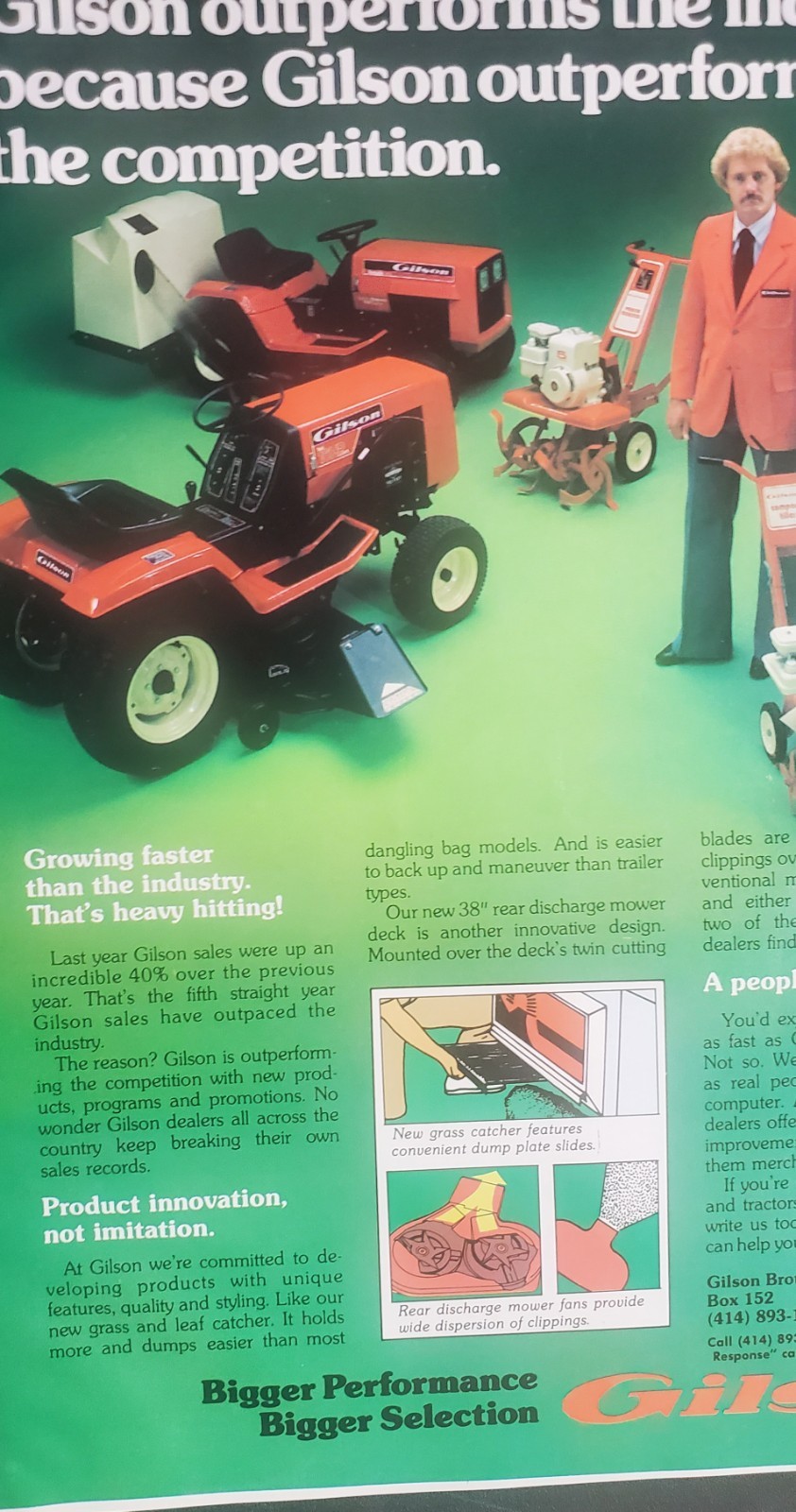 Gilson Lawn and Garden Equipment 1980&rsquo;s Advertisement