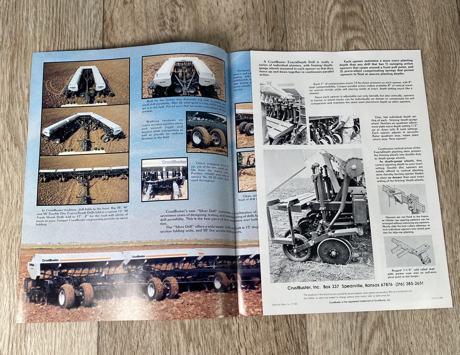 CrustBuster FoldnTow Silver Drills Sales Brochure Trash Shank Drill Dealer