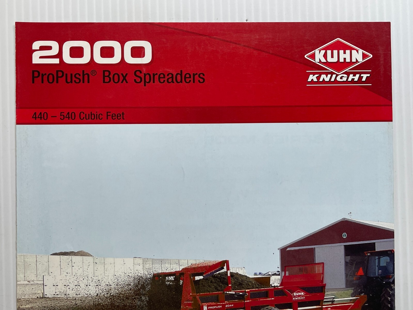 KUHN 2000 ProPush Box Spreaders – Sales Brochure *Original 2009*