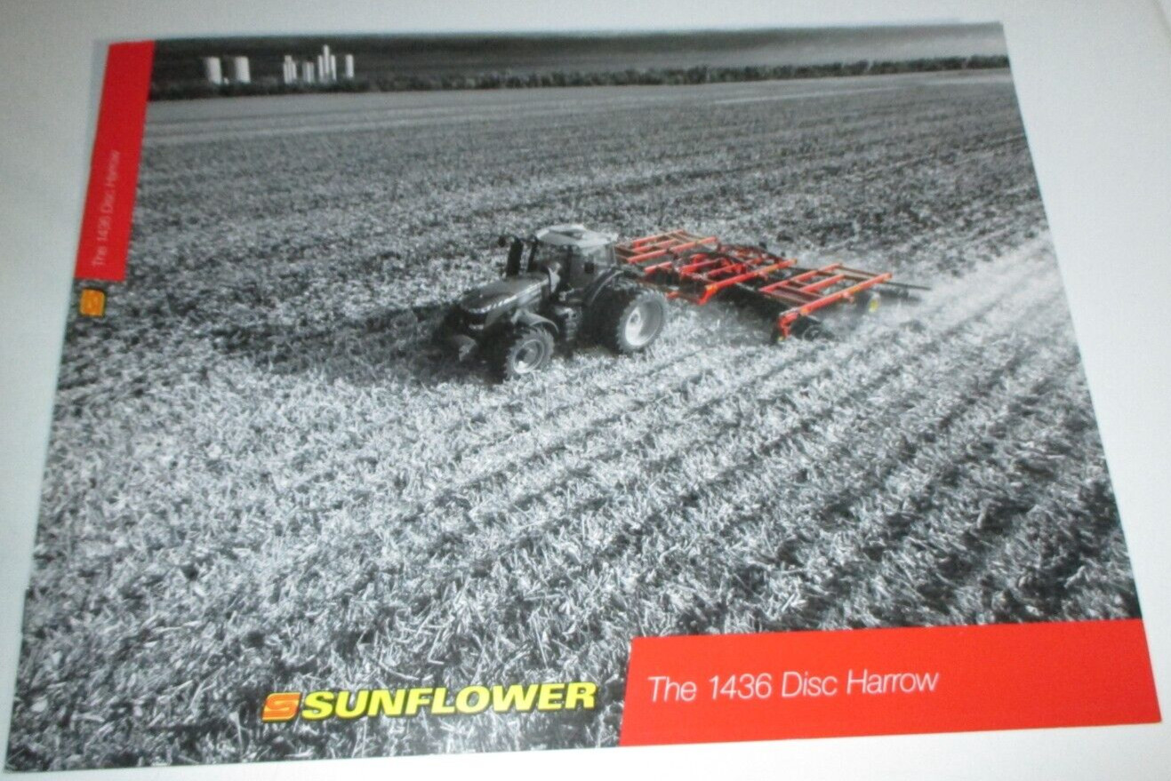 Sunflower 1436 Disc Harrow Sales Brochure OEM 2014 AGCO Literature Advertising