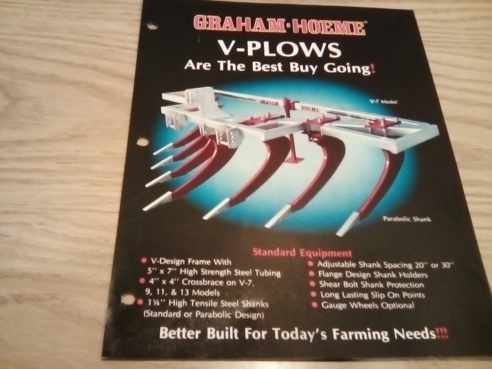 Graham-Hoeme V-Plow V-7 Model 2-Sided Brochure.