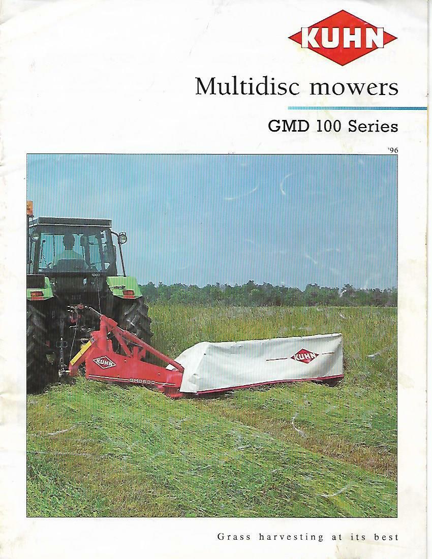 KUHN MULTIDISC MOWERS GMD 100 SERIES BROCHURE