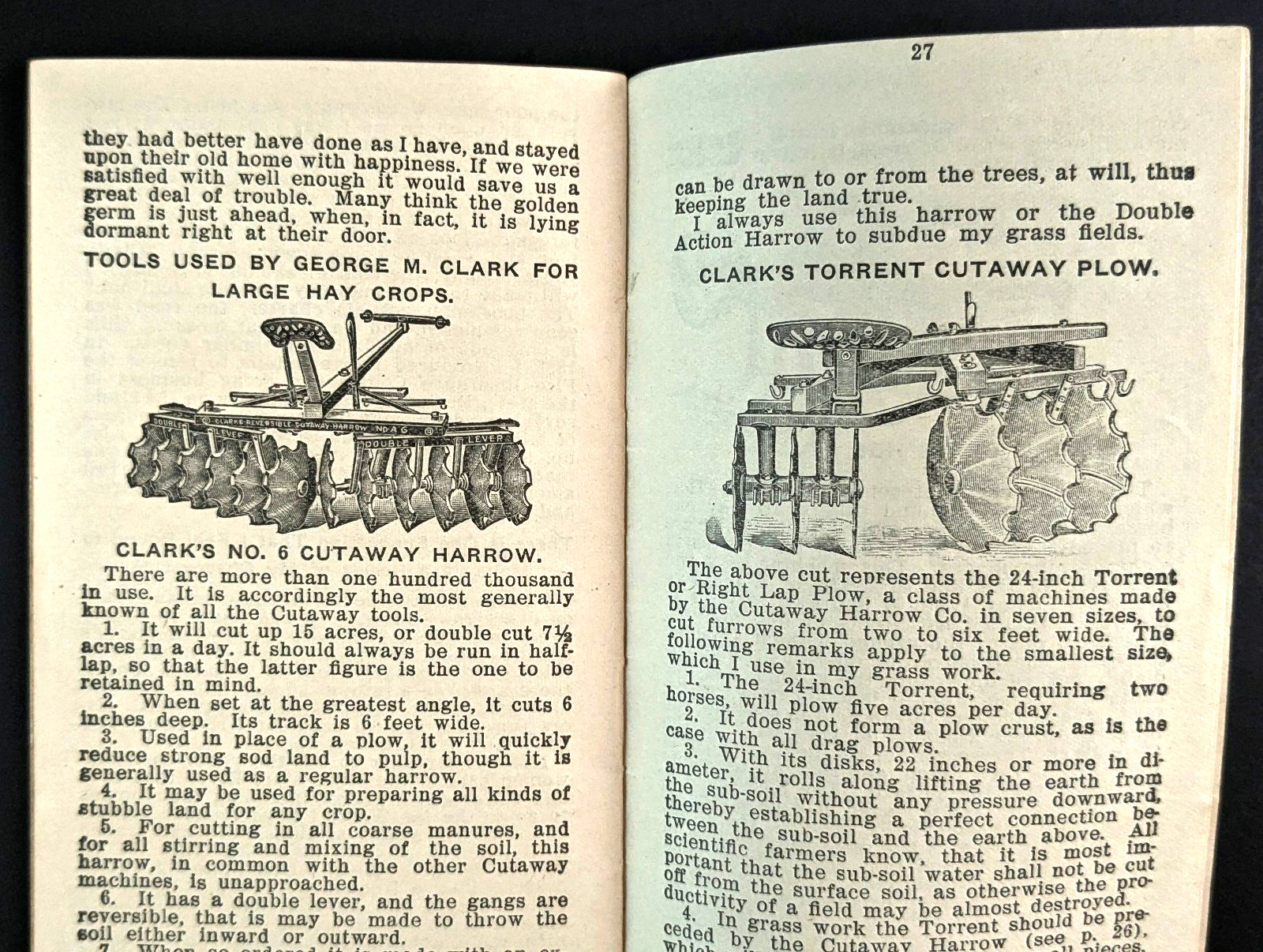 1903 Large Hay Crops George M Clark Higganum CT Antique Farm Equipment