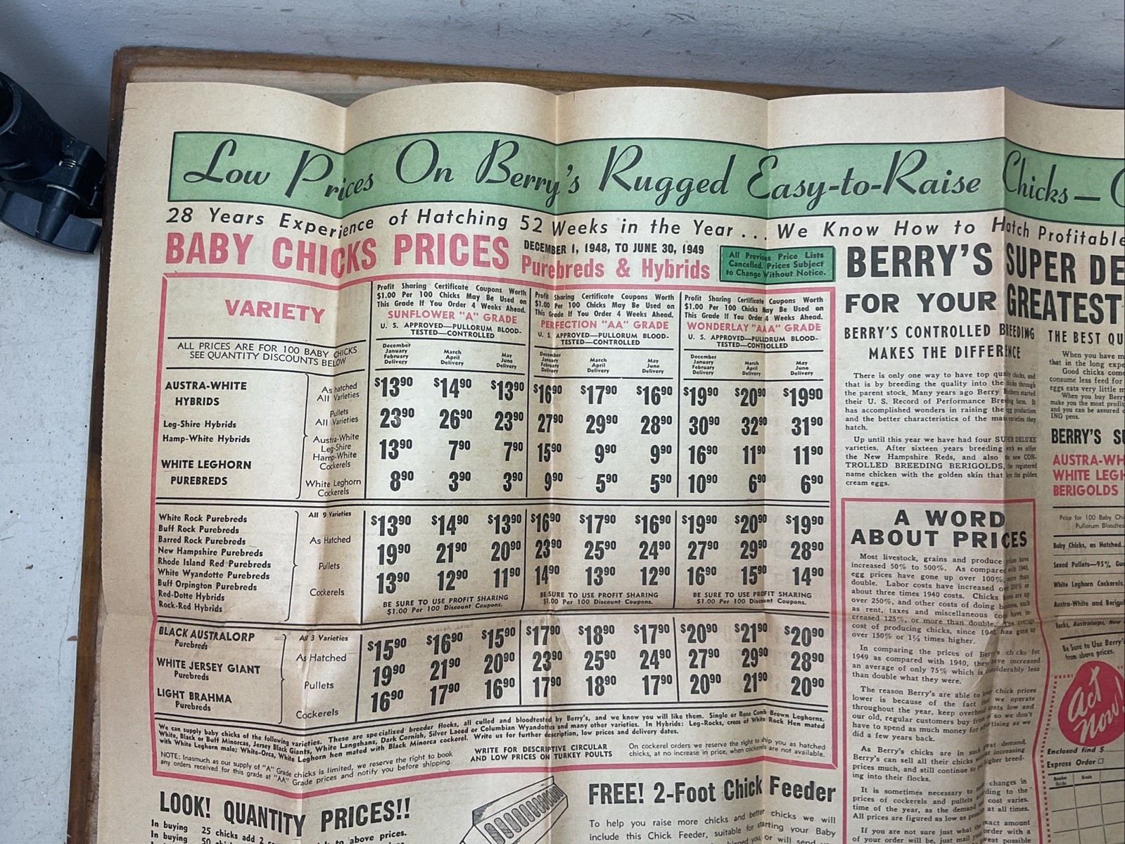 1940s Berrys Chicks Atchison Kansas Poultry Farm Advertisements Newspaper B26