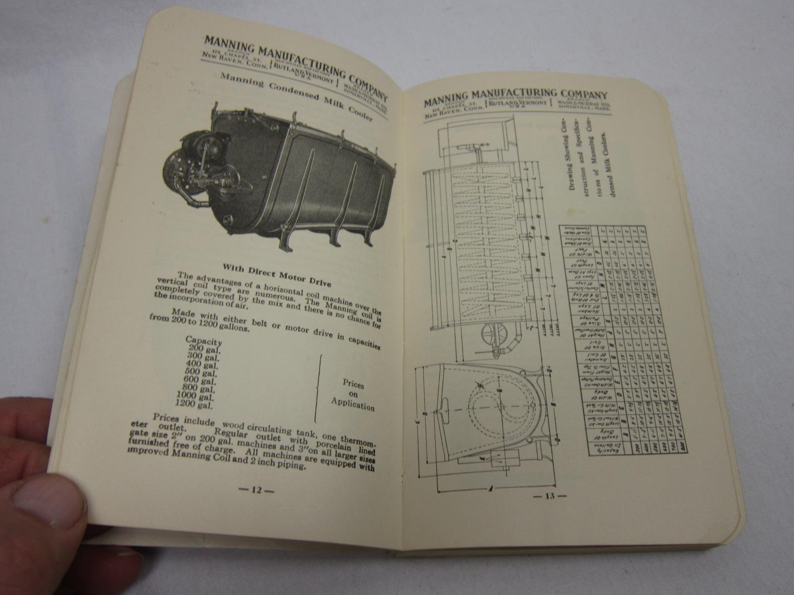 Manning Mfg Co Catalog Rutland Vermont 8th Ed Vtg Old Antique Farm Milk Machine